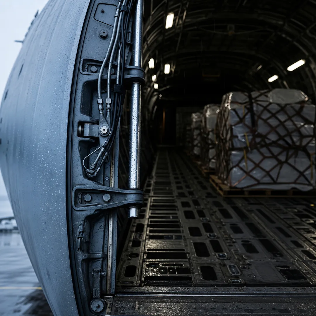 Defence logistics aircraft loading operation